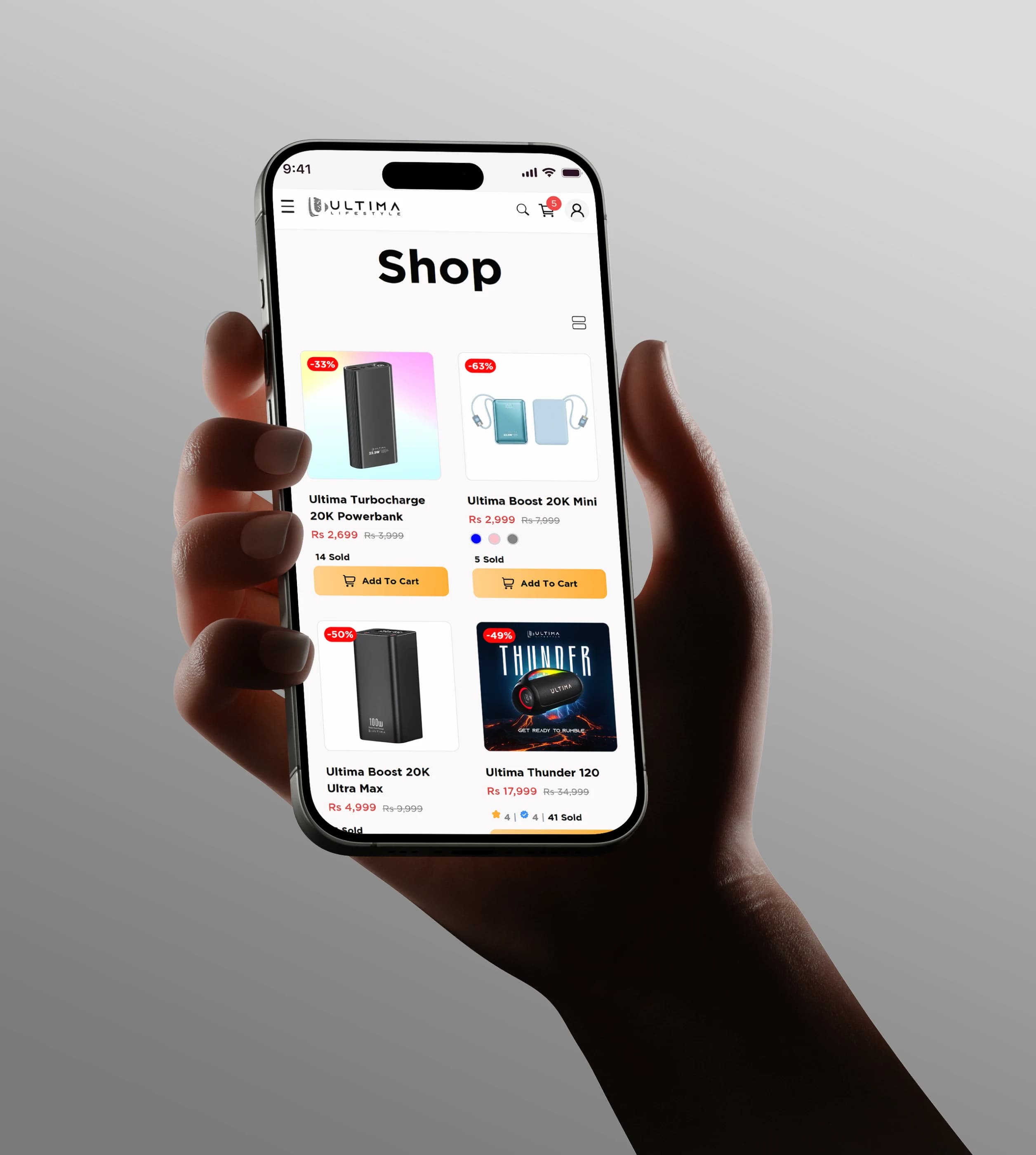 Ultima Lifestyle Mobile View
